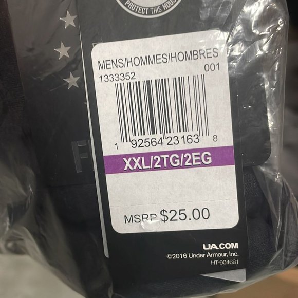 🍃 SALE 🍃 Under Armour Men's Freedom Big Flag Black T-Shirt Size 1333352 001 - Picture 4 of 4